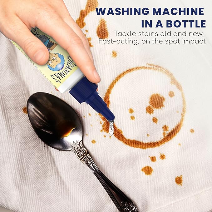 Grandma's Secret Spot Remover Laundry Spray - Chlorine, Bleach and Toxin-Free for Clothes - Fabric Stain Remover Removes Oil, Paint, Blood and Pet Stains - 16 oz & 2 oz Combo, DuoPack