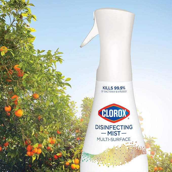 Clorox Disinfecting Mist, Lemon Orange Blossom, Disinfecting Refill, 16 Fluid Ounces, Pack of 3
