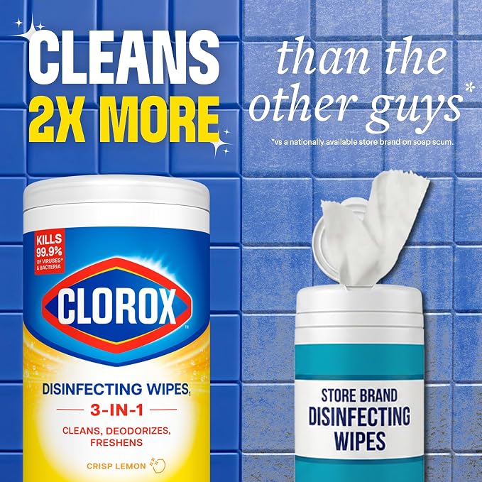 Clorox Disinfecting Wipes Back to School Variety Pack, 75 Count Each, Pack of 4 (Package May Vary)
