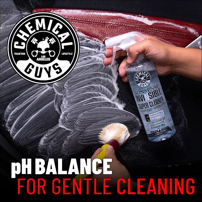Chemical Guys, Nonsense Colorless & Odorless All-Surface Cleaner, 2-Pack | Colorless, odorless, residue-free cleaner lifts dirt from vinyl, rubber, plastic, carpet and upholstery.
