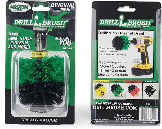 Drillbrush Kitchen Cleaning Supplies - Oven Door Cleaner - Sink Scrub Brush | Household Cleaners for Drill - Home Kitchen Scrubbing - Stove Cleaning Tool - Pots and Pans Scrubber - Frying Pan Scrubber