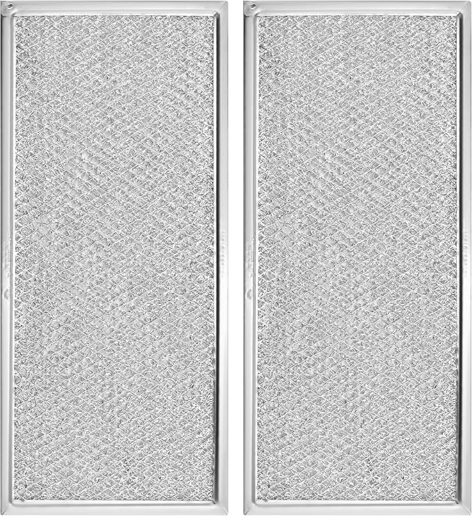 13" x 6" Microwave Filter Fits for Whirlpool Ge Microwaves W10208631A Microwave Grease Filter by Fetechmate - Pack of 2