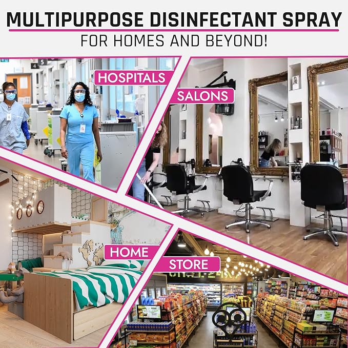 LUCAS-CIDE Ready To Use All Purpose Cleaner - Gentle Disinfectant for Home & Spa Use, Fresh Citrus Scented Disinfecting Spray, Plant-based Bathroom Cleaner, Glass Cleaner, Floor Cleaner - 1 Quart
