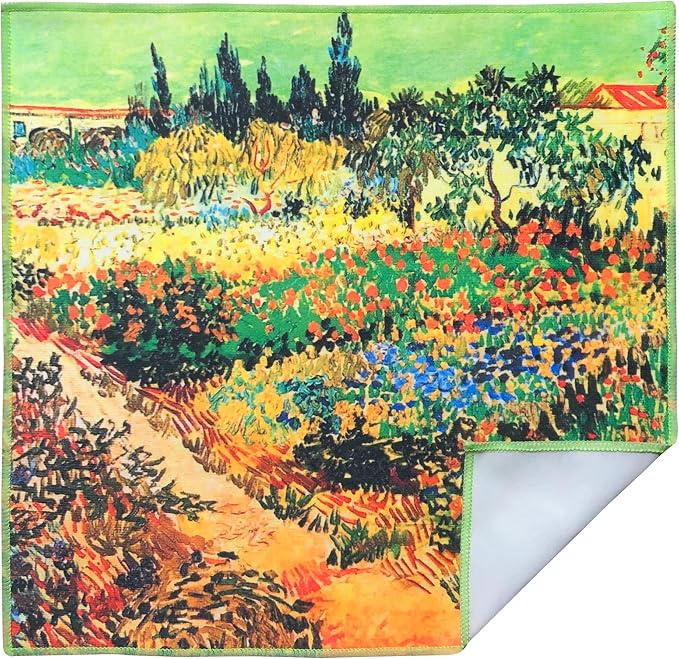 Large [6 Pack] Classic Art (The Garden at Arles) - Ultra Premium Quality Microfiber Cleaning Cloths (Best for Camera Lens, Glasses, Screens, and All Lens.) Microfiber Cloth