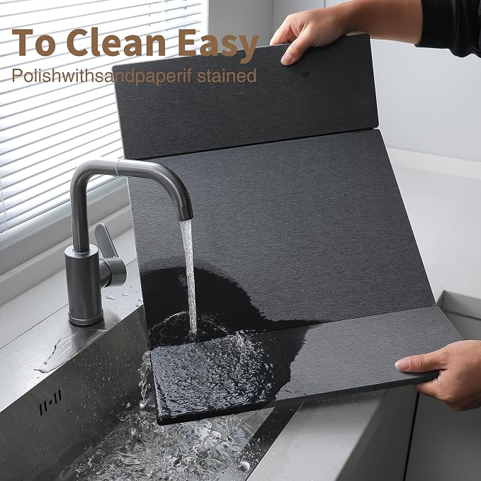 Foldable Stone Dish Drying Mat for Kitchen Counter, Diatomaceous Earth Drying Mat with Non-Slip Backing, Heat Resistant Multifunctional Mat for Kitchen & Bathroom, Instant water absorption-(24"×16")