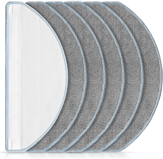 6 Pack Mop Replacement for iRobot Roomba 105 Combo & Essential Robot Vacuum | Compatible with Roomba 105X/ Roomba 104/ Y0140 / Y0110 / Q011 / Q012 / Q052 , Microfiber Washable Mopping Pads