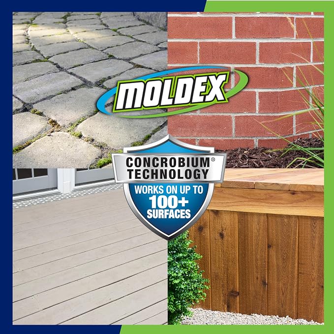 Moldex® Mold & Mildew Surface Stain Cleaner with Bleach, 32 oz – Fast Acting Spray for Tile, Grout, Siding and Outdoor Surfaces