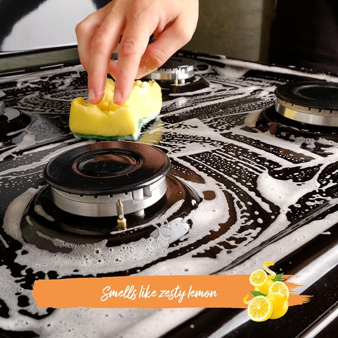 Astonish 500ml Specialist Hob Cleaner Zesty Lemon Cream for Electric Stovetops - Microwave Degreaser, Stove Surface Polish, Tough Grease Remover, Vegan Non Toxic Kitchen Scrub (Pack of 2)