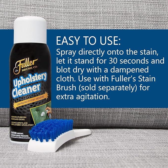 Fuller Brush Upholstery Cleaner – Foaming Multi-Surface Spray for Fabric, Carpet, Vinyl & Car Seats – Removes Stains & Odors Without Residue – Restores & Refreshes – 22 oz (Pack of 1)