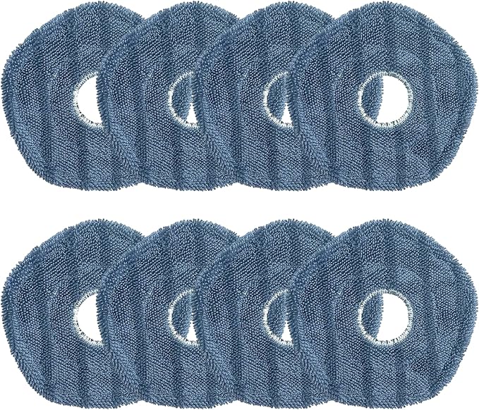8Pcs X10 Pro Omni Mop Pads Accessories for Eufy X10 pro Omni – Washable Microfiber Mopping Cloth Refills, Reusable Replacement Pads for X10Pro Omni Robot Vacuum Cleaner