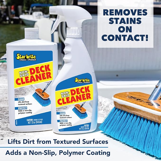 STAR BRITE Non-Skid Deck Cleaner & Protectant - Ultimate Boat Deck Wash - Protects Against Future Stains & UV - Ideal for Fiberglass, Vinyl, Plastic & Painted Surfaces -1 Gallon (085900)