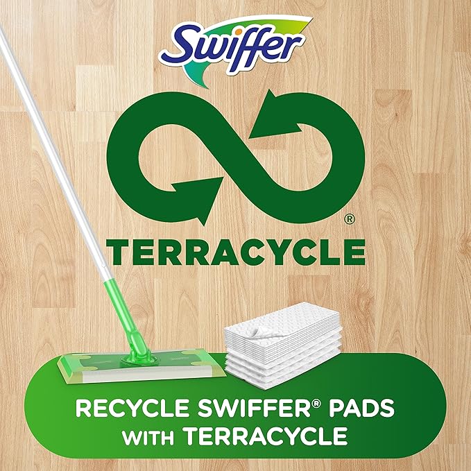Swiffer Sweep + Mop, Dry Pads Refill, Floor Cleaner for Dirt, Dust, Hair, Cleaning Cloths for Mopping Home, Bathroom, Kitchen, Dust Mop, Floor Duster, Lavender, 52ct (Pack of 3)