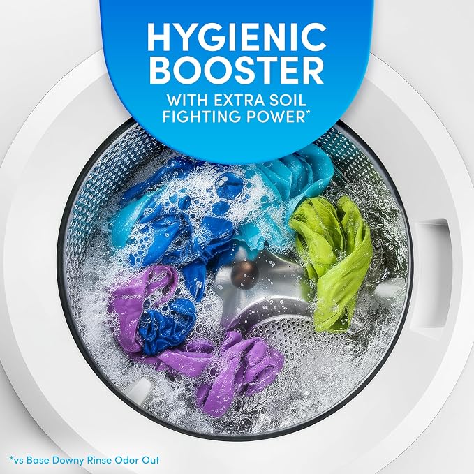 Downy Rinse Laundry Odor Remover, Cool Cotton Scent, 48 fl oz, Fabric Softener And Laundry Odor Removal Rinse, Fights Odors At The Source, HE Compatible