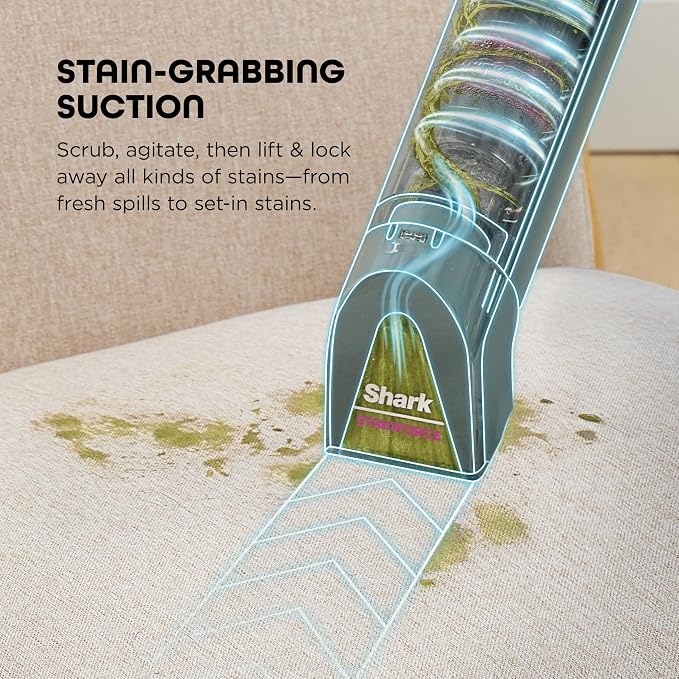 Shark StainForce Cordless Portable Spot, Stain, & Odor Remover System for Carpets, Area Rugs, Upholstery, Stairs, with Storage Caddy and Full-Size Cleaning Solution, HX101 (Renewed)