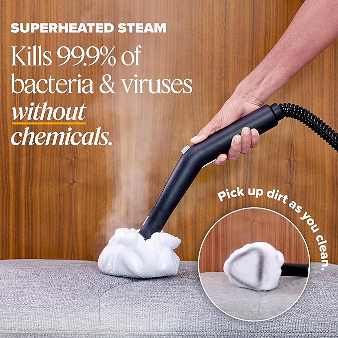 Dupray Neat Steam Cleaner for Home - Essential Pack | Powerful Multipurpose Steamer | Chemical-free cleaning for floor, car, wall, grout & kitchen | Steam mop | 17 Accessories