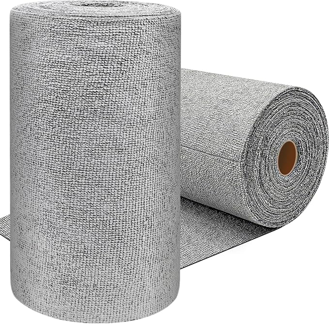 75 Pack Microfiber Cleaning Cloth Roll,Reusable Washable Ultra Tear Away Microfiber Towels,Absorbent Rags Drying Dishcloths for Car,Home,Garage or Shop Kitchen(Grey)