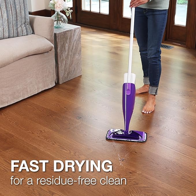 Bona Hardwood Floor Cleaner Bottle for use with Swiffer WETJET Spray Mop, Cedar Wood Scent, makes 64 Fl Oz - Includes Filled Bottle + Concentrate Refill for Wood Floor Cleaning