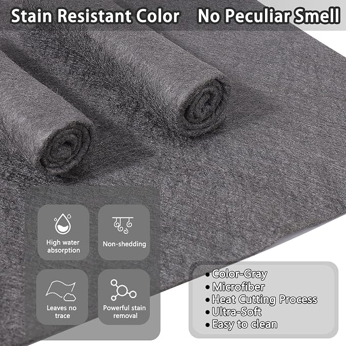 XANGNIER Thickened Magic Cleaning Cloth,8 Pcs Lint Free Cloth,Reusable Microfiber Cleaning Rag for Windows,Mirror,Glass,Car,Gray