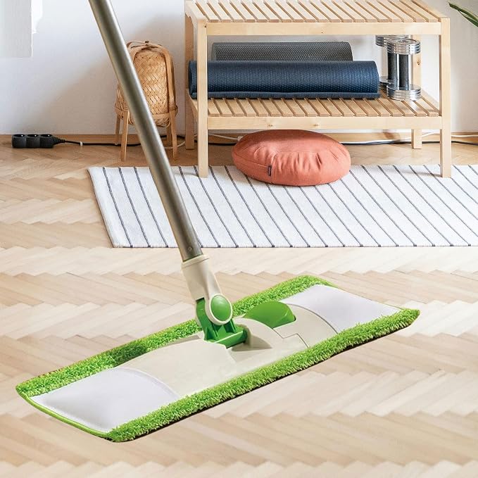 4 Pack Reusable Mop Pads Compatible with 3M Scotch-Brite M-005 Floor Mops, Microfiber Hardwood Floor Mop Pads Wet or Dry Use mop,Fit for Folding mop 15in*3.9in mop Head