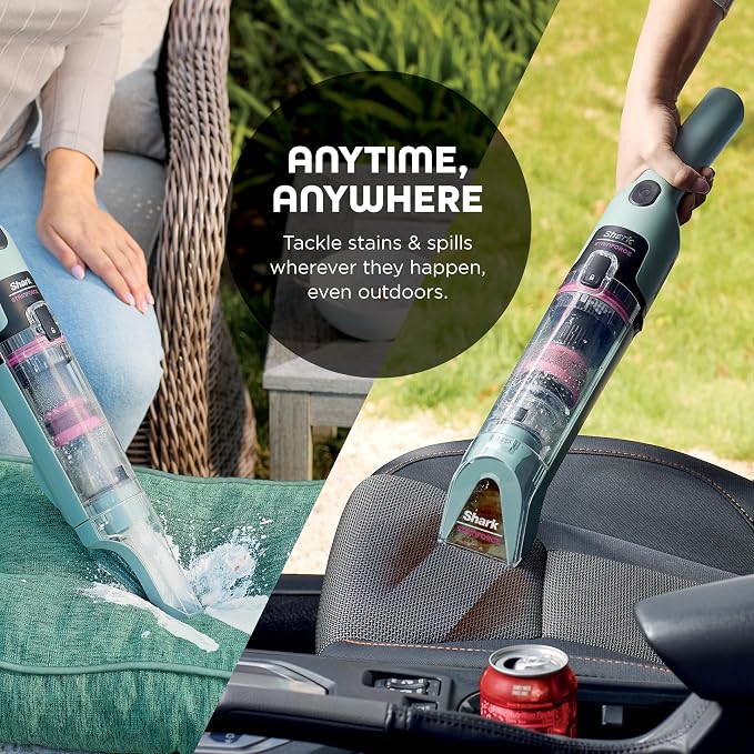 Shark StainForce Cordless Portable Spot, Stain, & Odor Remover System for Carpets, Area Rugs, Upholstery, Stairs, with Storage Caddy and Full-Size Cleaning Solution, HX101 (Renewed)