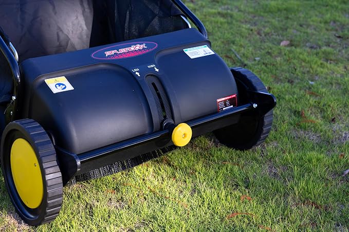 21' Splendor Lawn Sweeper Yard Sweeper Easy Leaf Collector for Lawn Stand up Design for Saving Storage