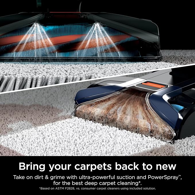 Shark R-EX200 CarpetXpert Deep Cleaner for Carpet, Rugs & Upholstery with StainStriker, Navy - Certified Refurbished