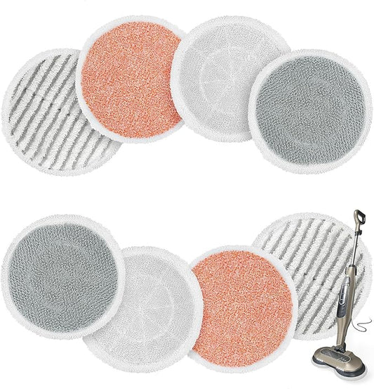 AIR U+ 8 Pack Multifunctional Steam Mop Pads for Shark Steam & Scrub Mop | Washable Steam Mop Pads for Various Floor Type, for Shark S8201 S8001 S7001 S7201 S7000AMZ S7000 S7005 S7020 S7001C Steam Mop
