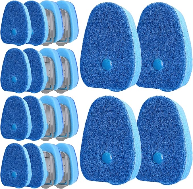Sponge Dishwand Brush Refills for Scotch-Brite Dishwand, 20 Pack（Blue） | Non-Scratch Brush Refill, 3X Scrubbing Power