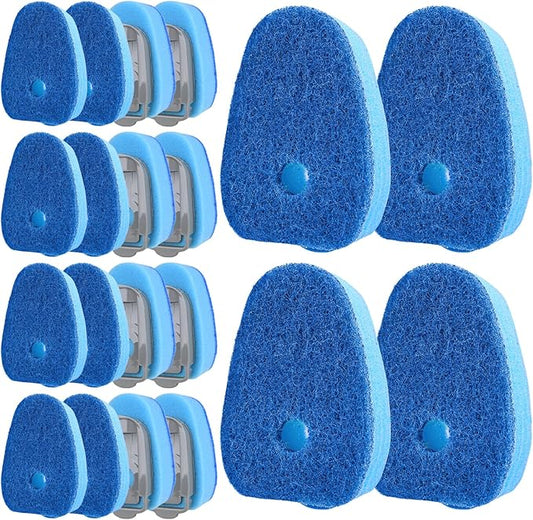 Sponge Dishwand Brush Refills for Scotch-Brite Dishwand, 20 Pack（Blue） | Non-Scratch Brush Refill, 3X Scrubbing Power