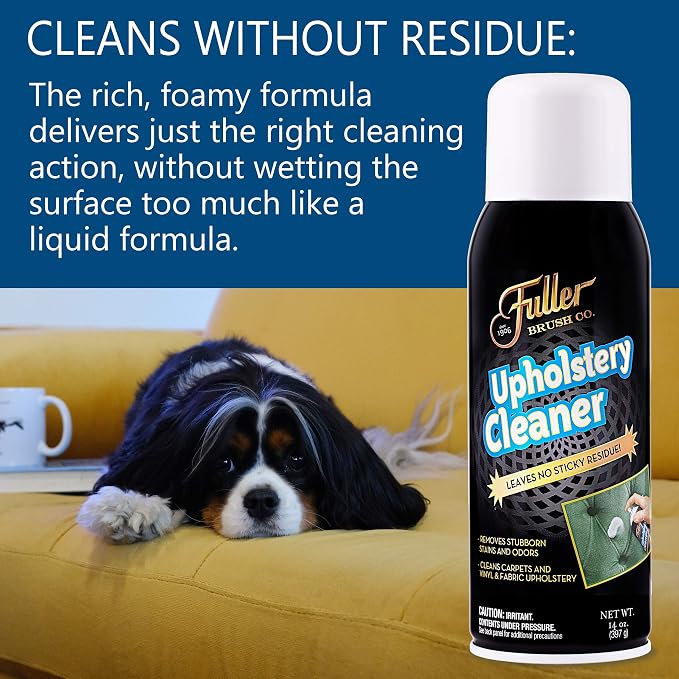 Fuller Brush Upholstery Cleaner – Foaming Multi-Surface Spray for Fabric, Carpet, Vinyl & Car Seats – Removes Stains & Odors Without Residue – Restores & Refreshes – 22 oz (Pack of 1)
