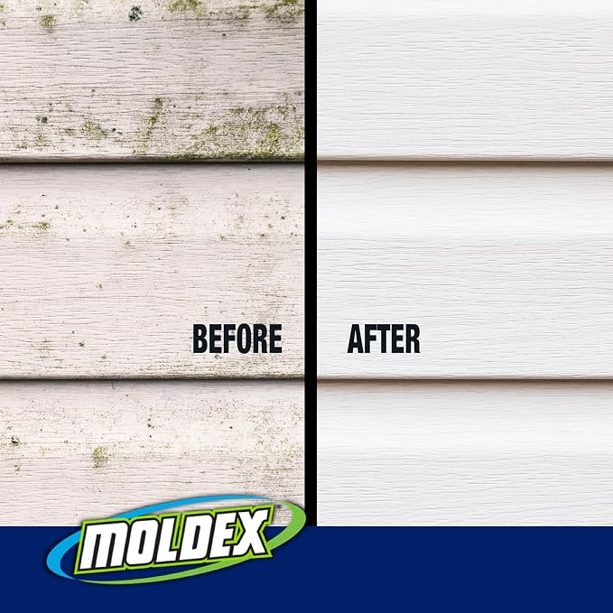 Moldex® Mold & Mildew Surface Stain Cleaner with Bleach, 32 oz – Fast Acting Spray for Tile, Grout, Siding and Outdoor Surfaces