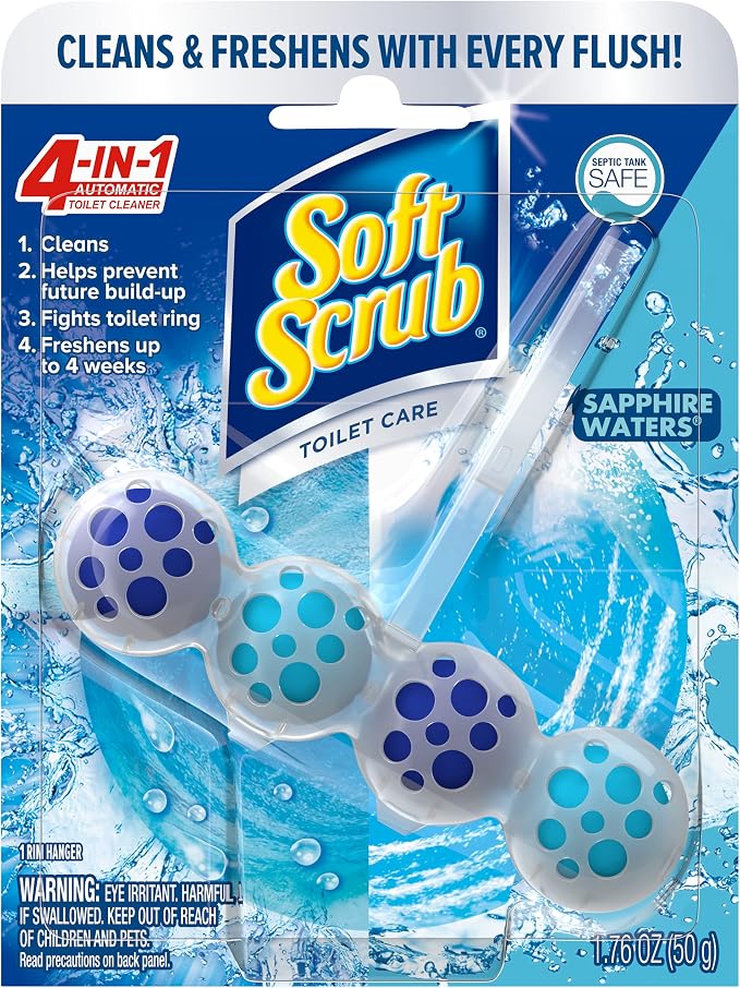 Soft Scrub 4-in-1 Toilet Care, Sapphire Waters, 50 Gram