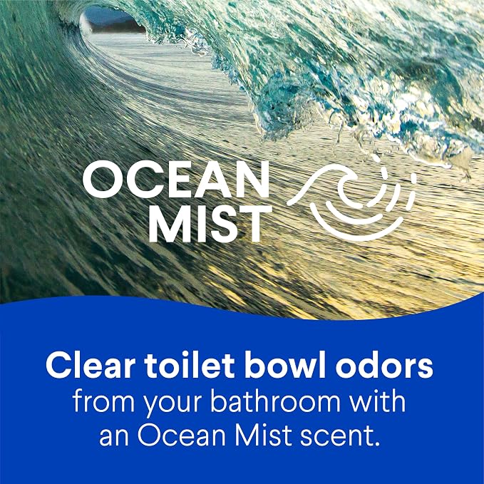 Clorox Toilet Bowl Cleaner Clinging Bleach Gel, Kills 99.9% of Bacteria and Viruses, Ocean Mist, 24 Fl Oz, Pack of 2