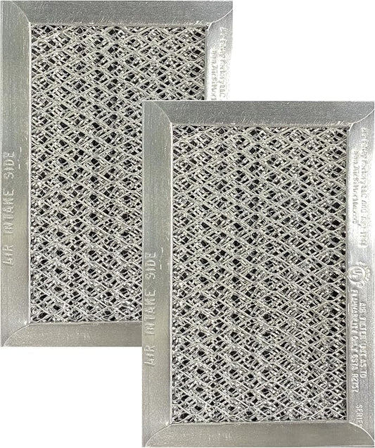 Air Filter Factory Replacement For W10892387, W10845250, 4455038, AP6036051, PS11769323 Whirlpool 3.25 x 5.25 x 0.38 Inches Charcoal Carbon Microwave Oven Filter 2-Pack