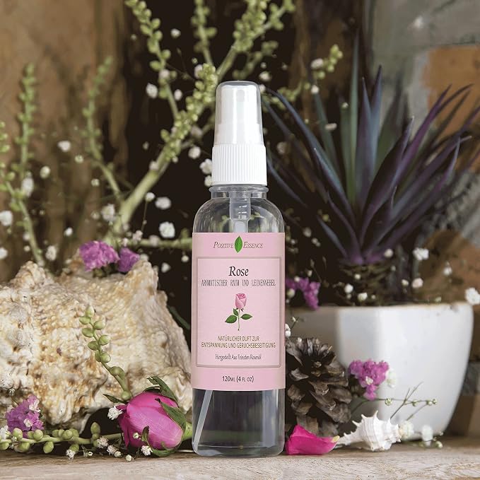 Rose Linen and Room Spray, Natural Pillow Spray Made with Pure Rose Essential Oils, Relaxing Home Fragrance