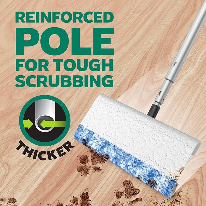 Swiffer Mop & Go Deluxe 2-in-1 Multi-Surface Kit for Floor Cleaning | Includes 1 Sweeper Device (Collapsible). 5 Heavy Duty Dry Sweeping Cloths. 6 Heavy Duty Wet Mopping Cloths. Easy to Store