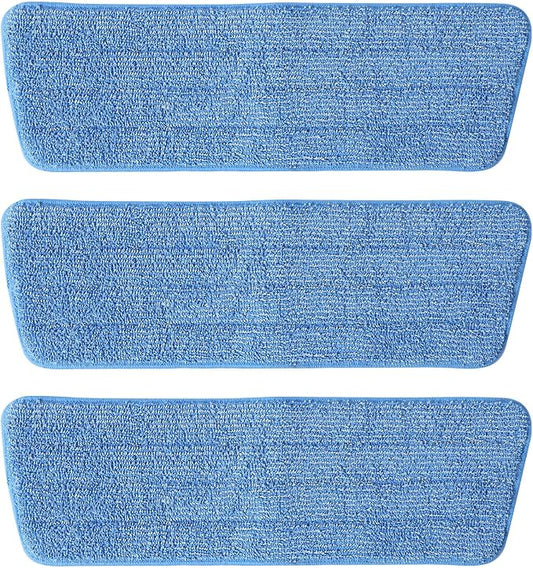 3 Pack Microfiber Mop Pads, Mop Replacement Pads Refills Floor Spray Mop Pads Wet Moping Pads Refill Reusable Pads Suitable for All Spray Mops Cleaning