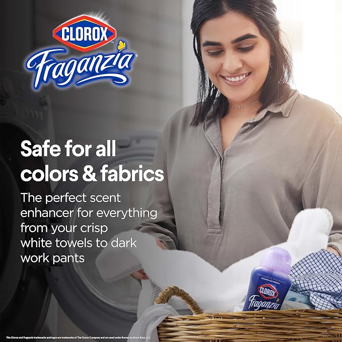 Clorox Fraganzia Scent Boosting In-Wash Laundry Crystals, Lavender, 12 Count, 18 Oz Each, Laundry Freshener Beads, Fresh Clean Great Smelling Clothes