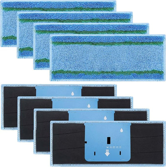 8 Pack Upgraded M6 Wet Mopping Pads for iRobot Braava Jet M6 Mops | for iRobot Washable Reusable Mop Pads M6 Series 6110 6012 6112 6113 Ultimate Robot Mop Replacement Parts Accessories