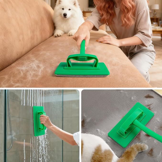 MyLifeUNIT Mesh Screen Cleaner, Detachable Window Screen Cleaning Brush | 2-Pack, 7.87-Inch Wide Brush Heads, Windows Screen Cleaner Washing Tool, Wet and Dry Dual-Use, One Brush Double Sides Clean