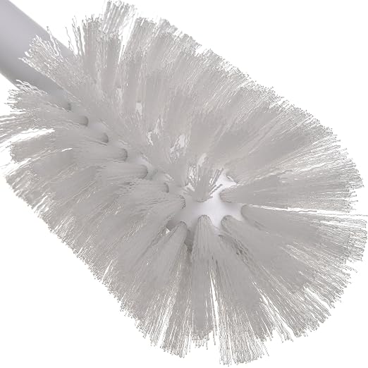 SPARTA 11" Nylon Dish Brush with 2.75" Round Head, Wide-Mouth Bottle and Bowl Cleaning Brush, Commercial Kitchen Use, White