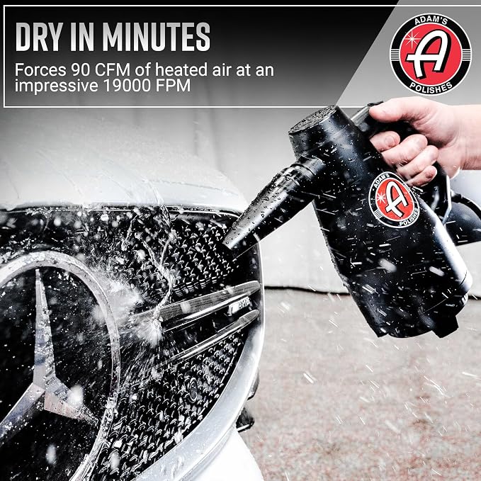Adam's Polishes Mini Air Cannon - Handheld High Powered Filtered Car Wash Dryer Blower| Dry Before Car Cleaning, Car Detailing, Car Wax, or Ceramic Coating | Auto Tool Kit Gift Boat RV Motorcycle