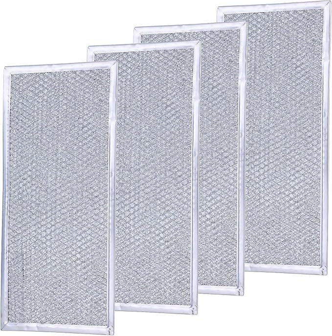 Grease Filter Replacement for Whirlpool Microwave WMH31017AS WMH31017HZ WMH31017FS WMH31017HS WMH31017AB WMH31017AW WMH31017HB WMH31017HW WMH32519CS WMH32519HZ WMH53520CS WMH53521HZ.(4 Pack)