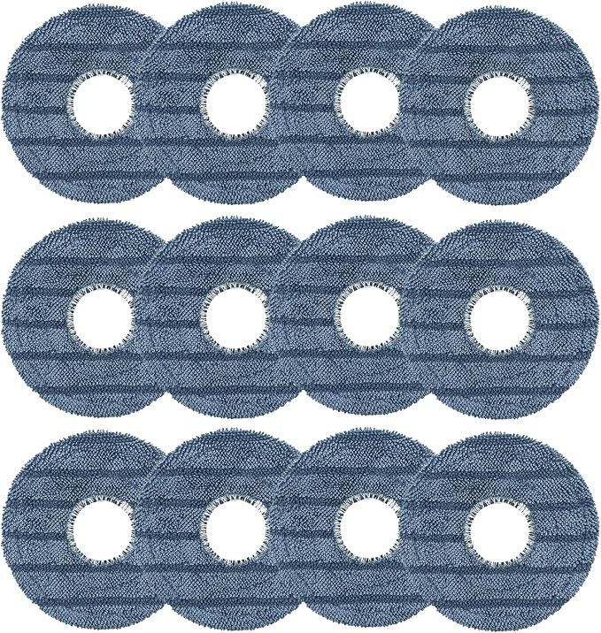 12-Pack C20 Omni Accessories Mop Pads - Washable & Reusable Microfiber Cloths Compatible with eufy C20 Omni Robot Vacuum Cleaner