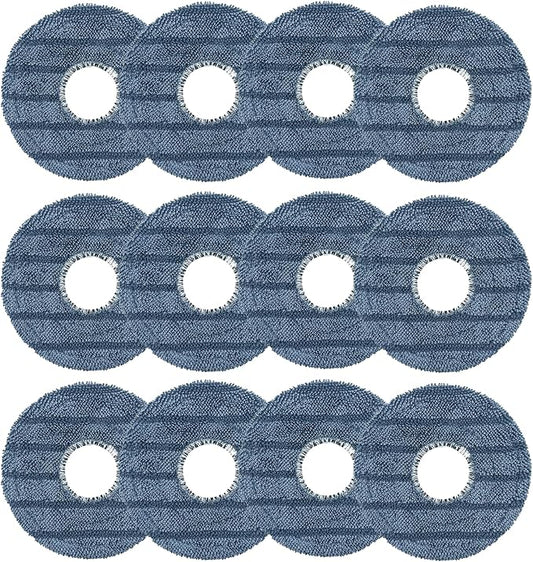 12-Pack C20 Omni Accessories Mop Pads - Washable & Reusable Microfiber Cloths Compatible with eufy C20 Omni Robot Vacuum Cleaner