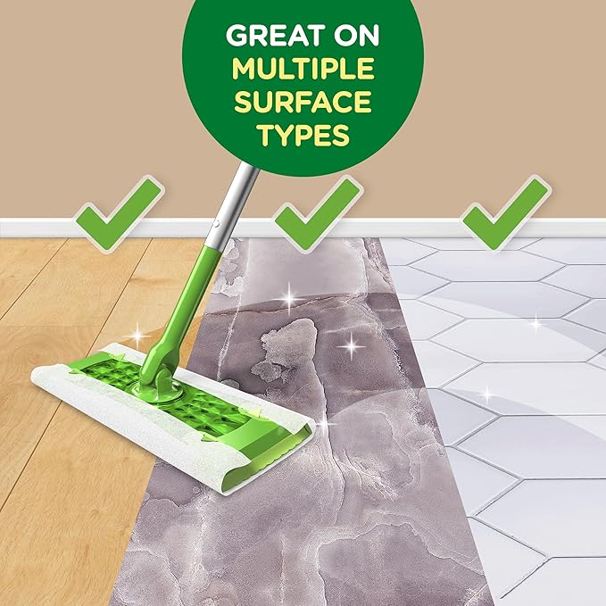 Swiffer Sweep + Mop, Dry Pads Refill, Floor Cleaner, Cleaning Cloths, Lavender, 32ct