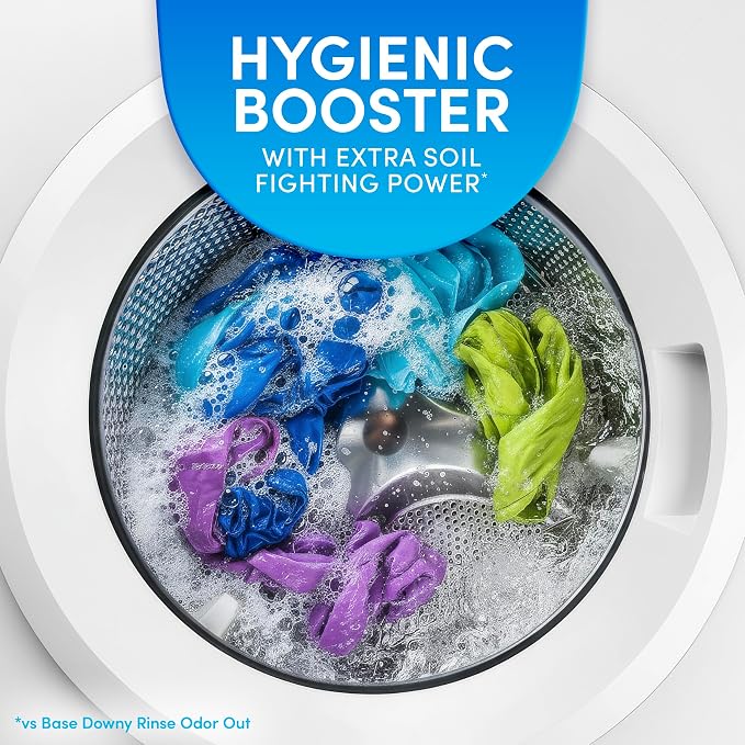 Downy RINSE & REFRESH Laundry Odor Remover and Fabric Softener for Activewear, Active Fresh Scent, 48 oz
