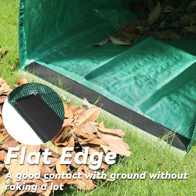 Reusable Leaf Bags 53 Gallon 2 Pack with Wide Opening | Foldable Garden Waste Bags for Lawn Cleanup, Holds Leaves, Grass Clippings and Yard Debris with Easy Storage Design