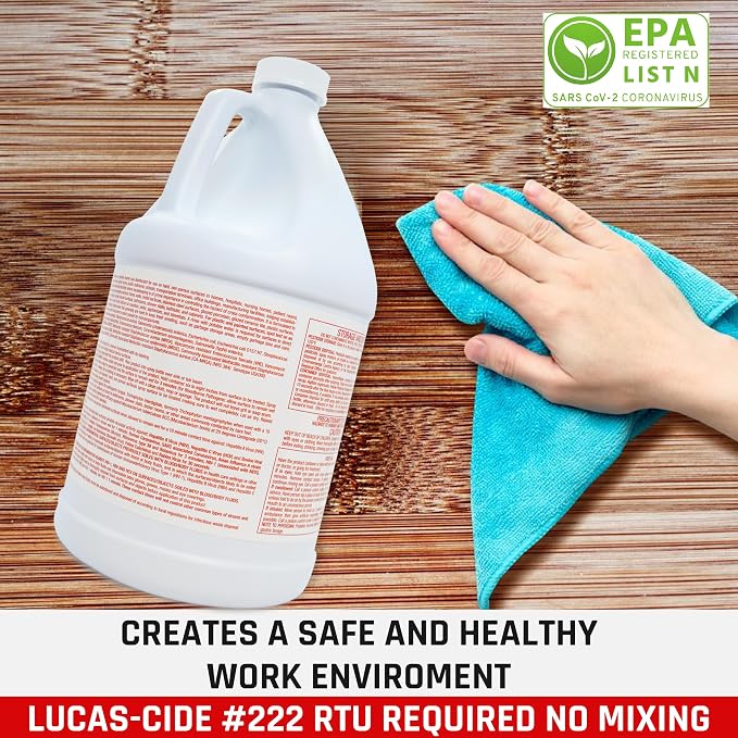 LUCAS-CIDE #222 RTU Hospital-Grade Salon and Spa 60 Second Disinfectant 1 Gallon