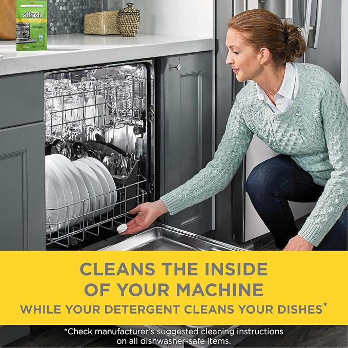 Affresh Dishwasher Cleaner, Helps Remove Limescale and Odor-Causing Residue, 6 Tablets (Pack of 6)